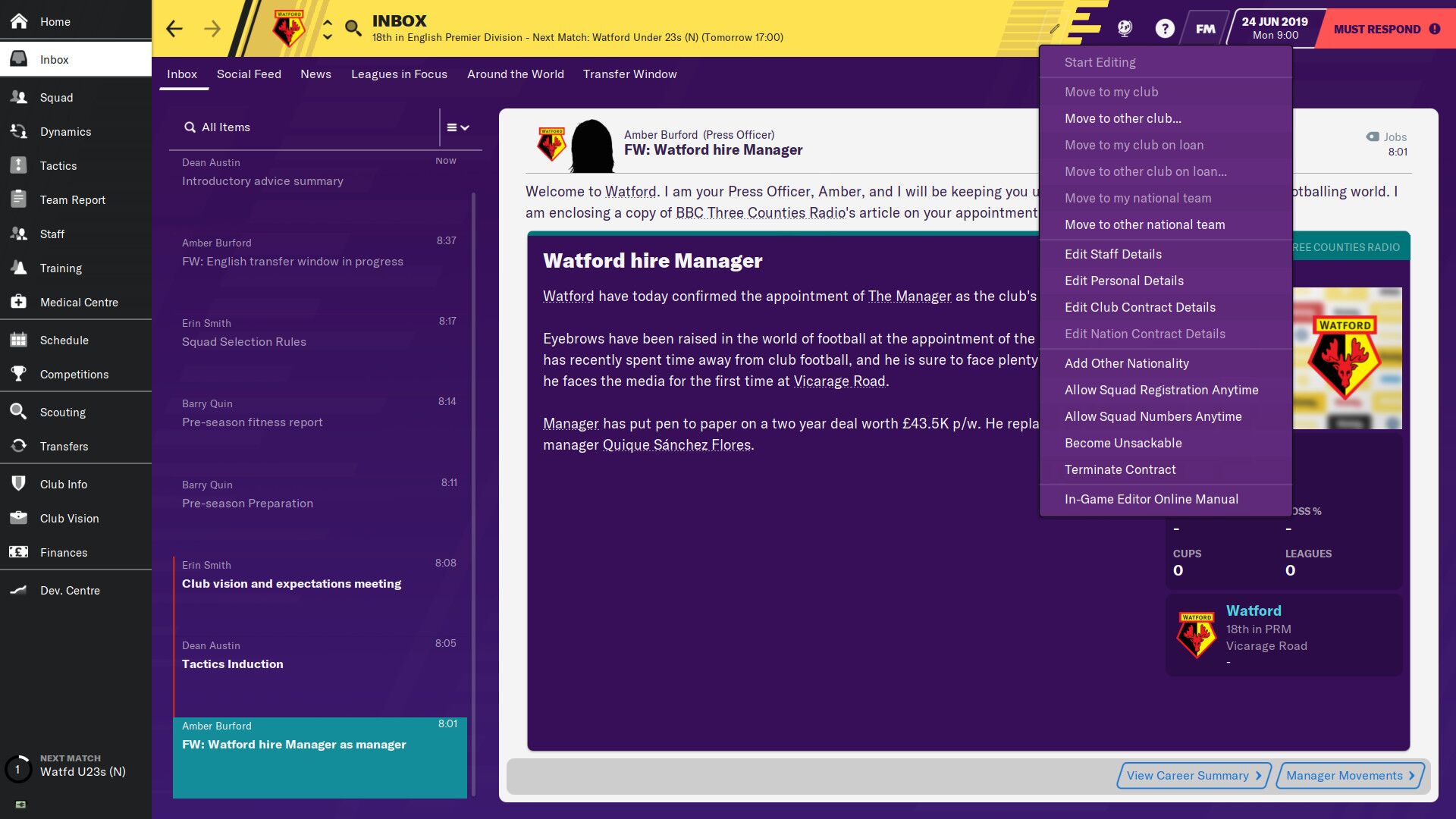 Football Manager 2020 oyun içi görsel 2