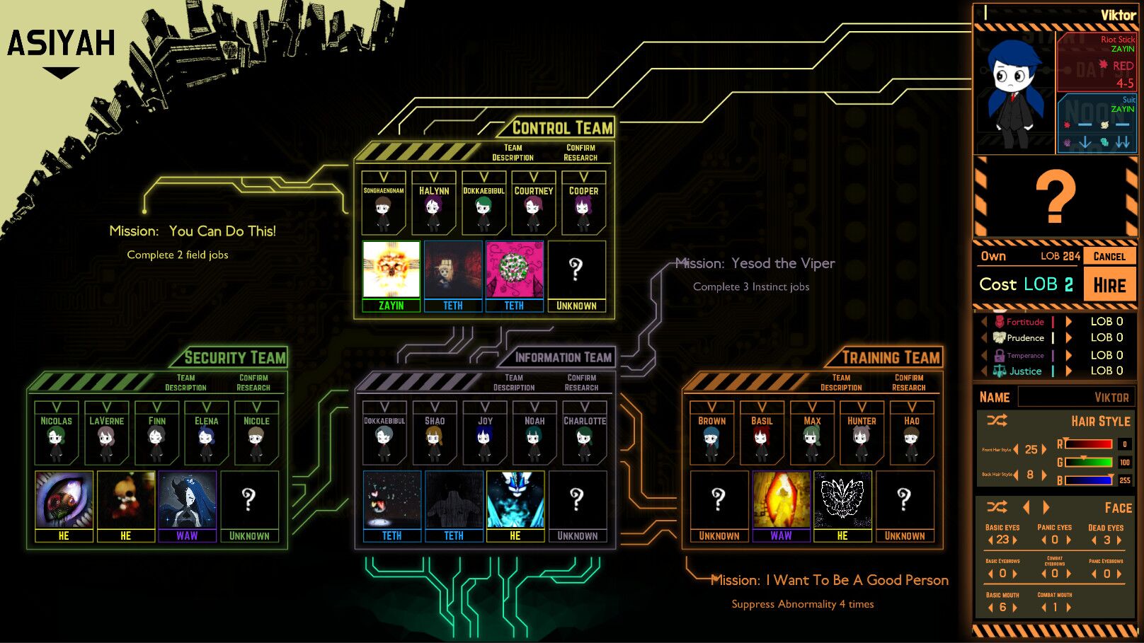Lobotomy Corporation | Monster Management Simulation oyun içi görsel 1