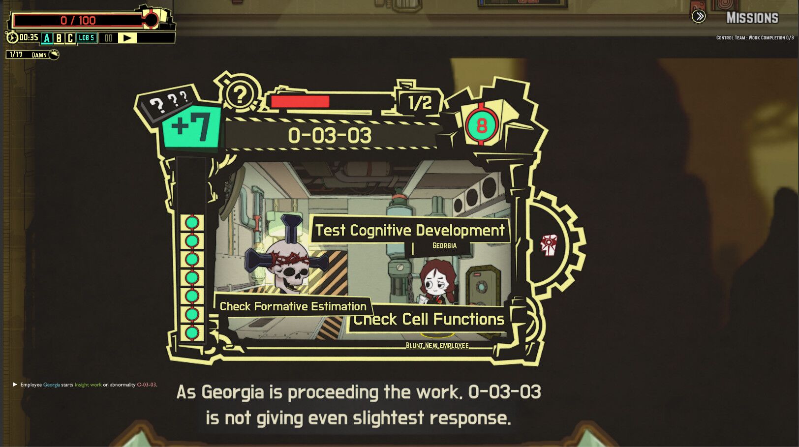 Lobotomy Corporation | Monster Management Simulation oyun içi görsel 3