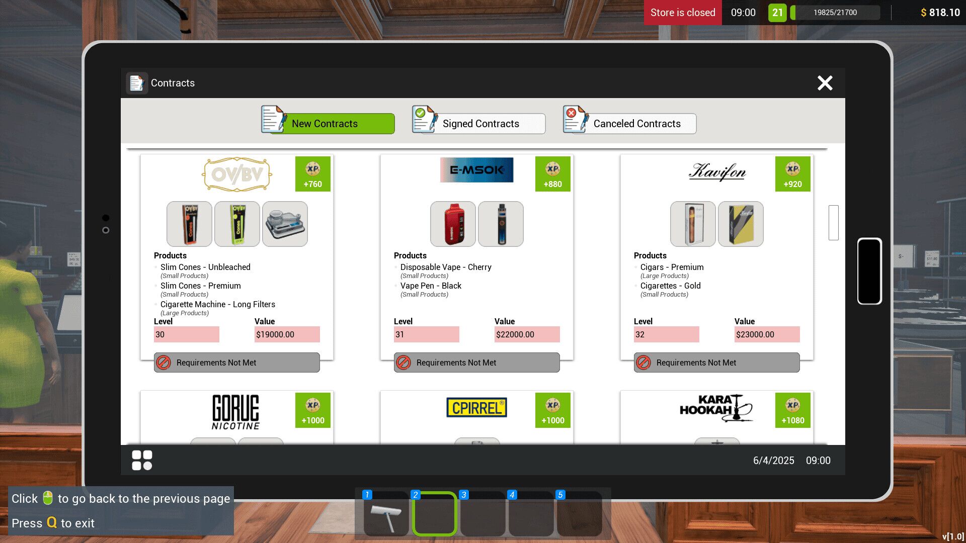 Tobacco Shop Simulator oyun içi görsel 1