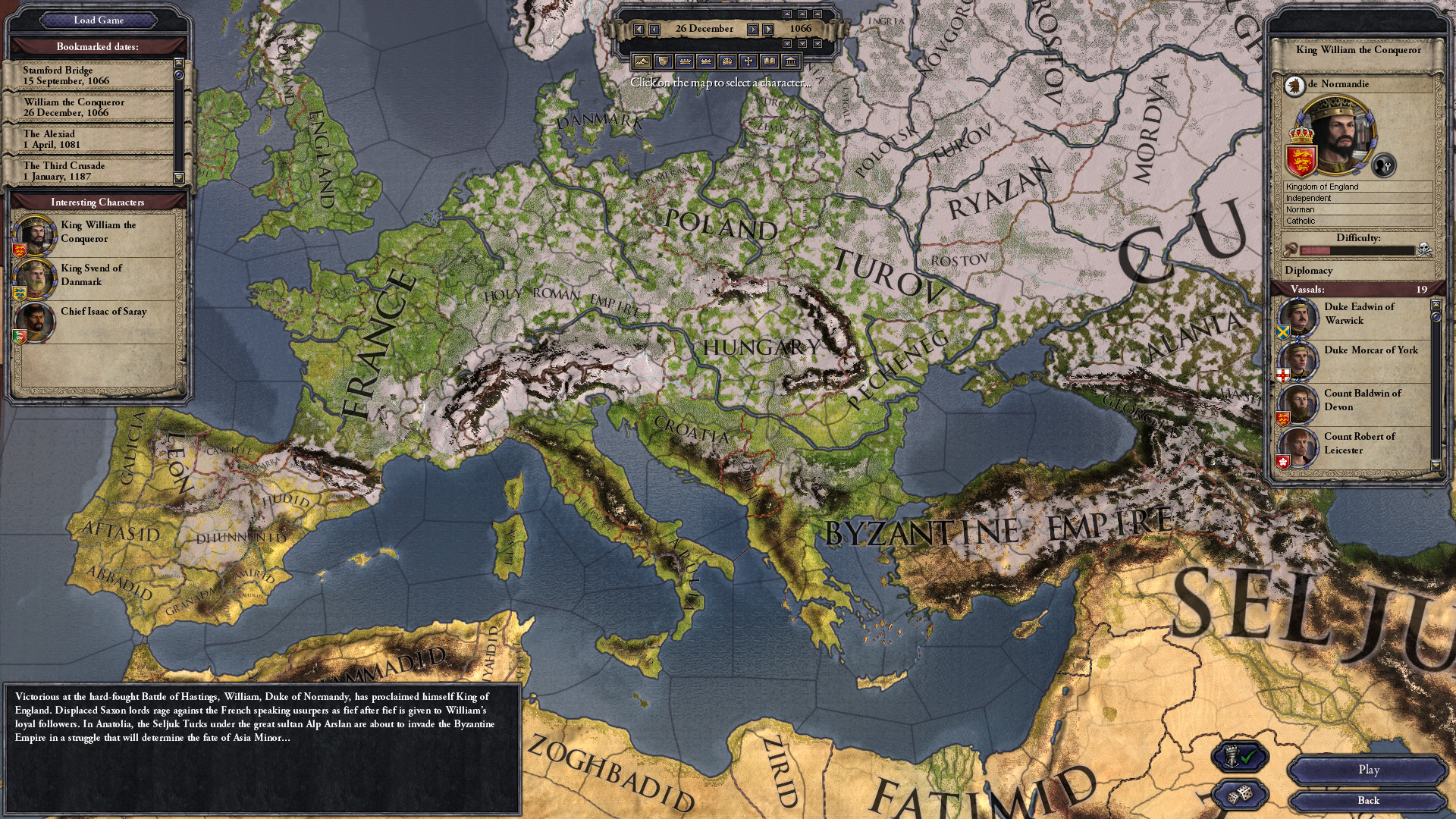 Crusader Kings II oyun içi ekran görüntüsü 1