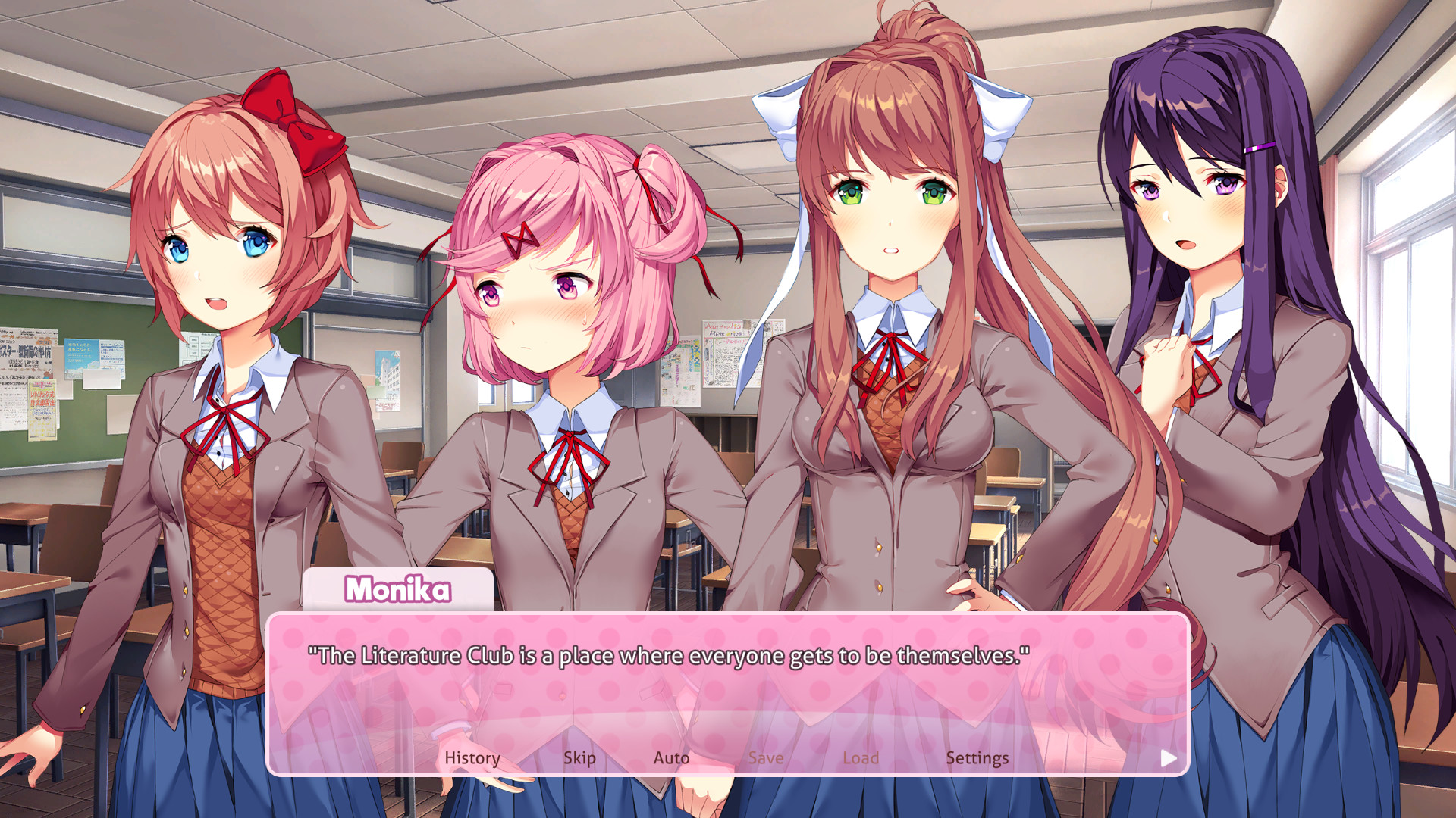 Doki Doki Literature Club Plus! oyun içi ekran görüntüsü 1