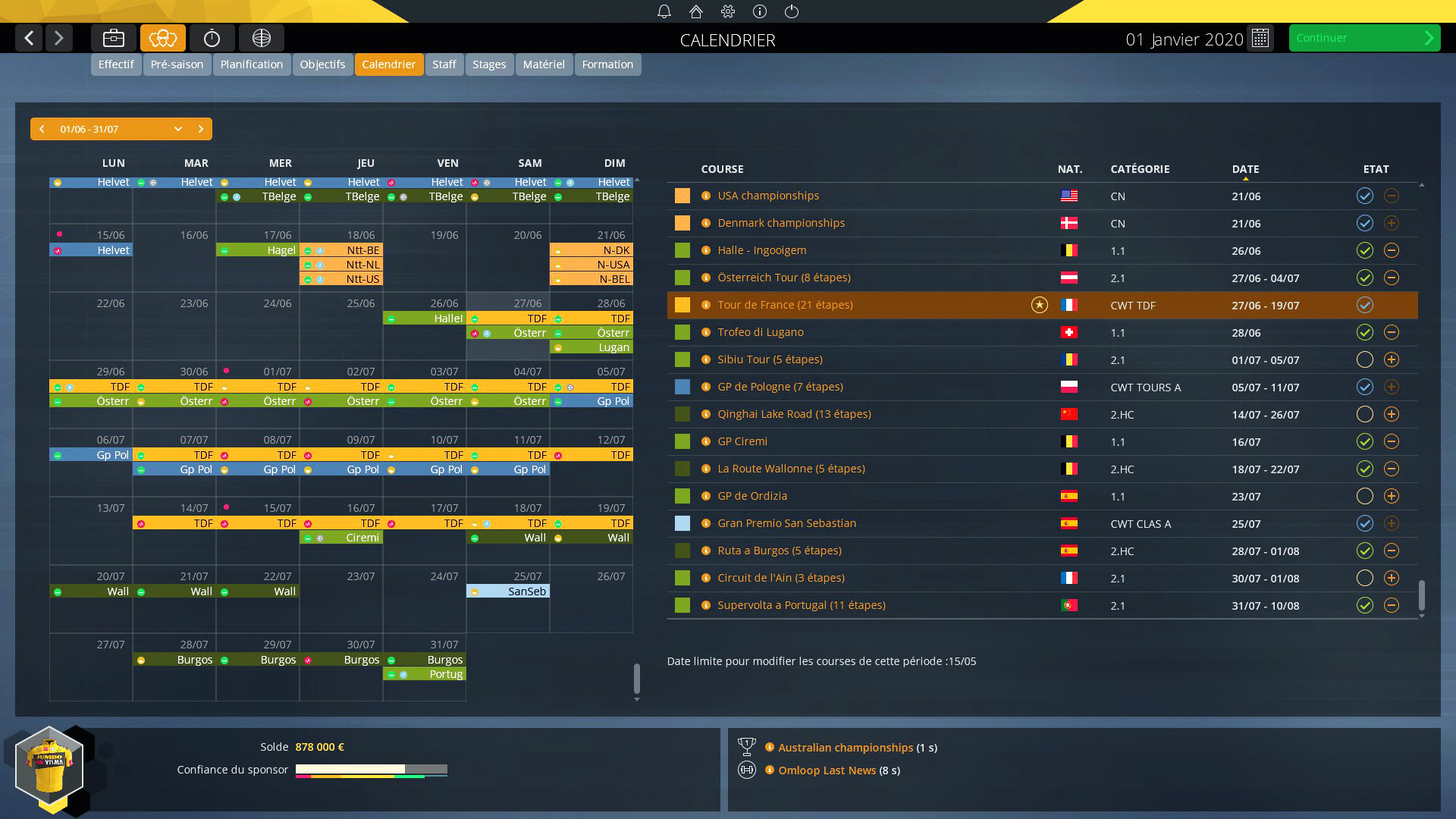 Pro Cycling Manager 2020 oyun içi ekran görüntüsü 2