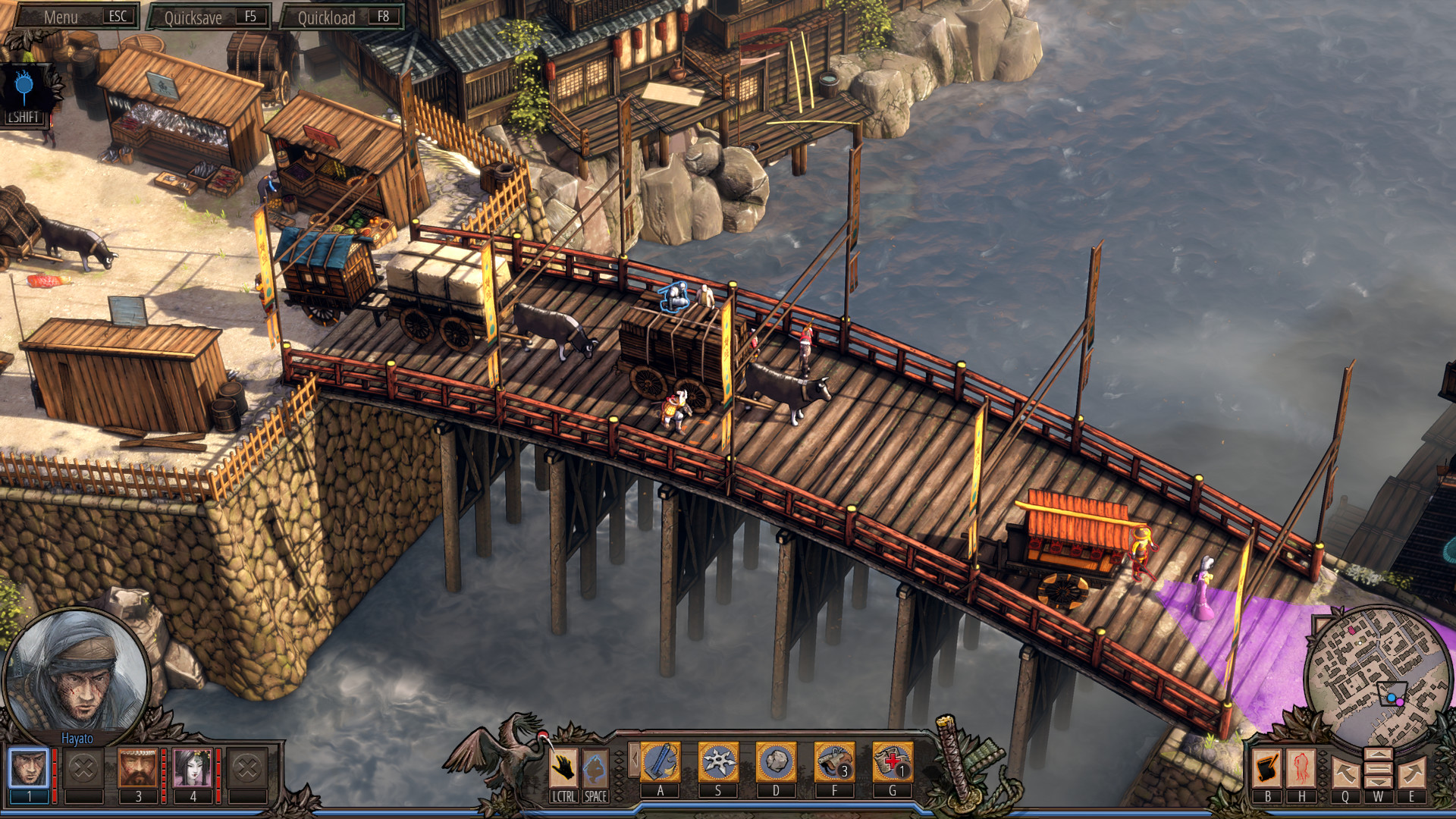 Shadow Tactics: Aiko’s Choice oyun içi ekran görüntüsü 1