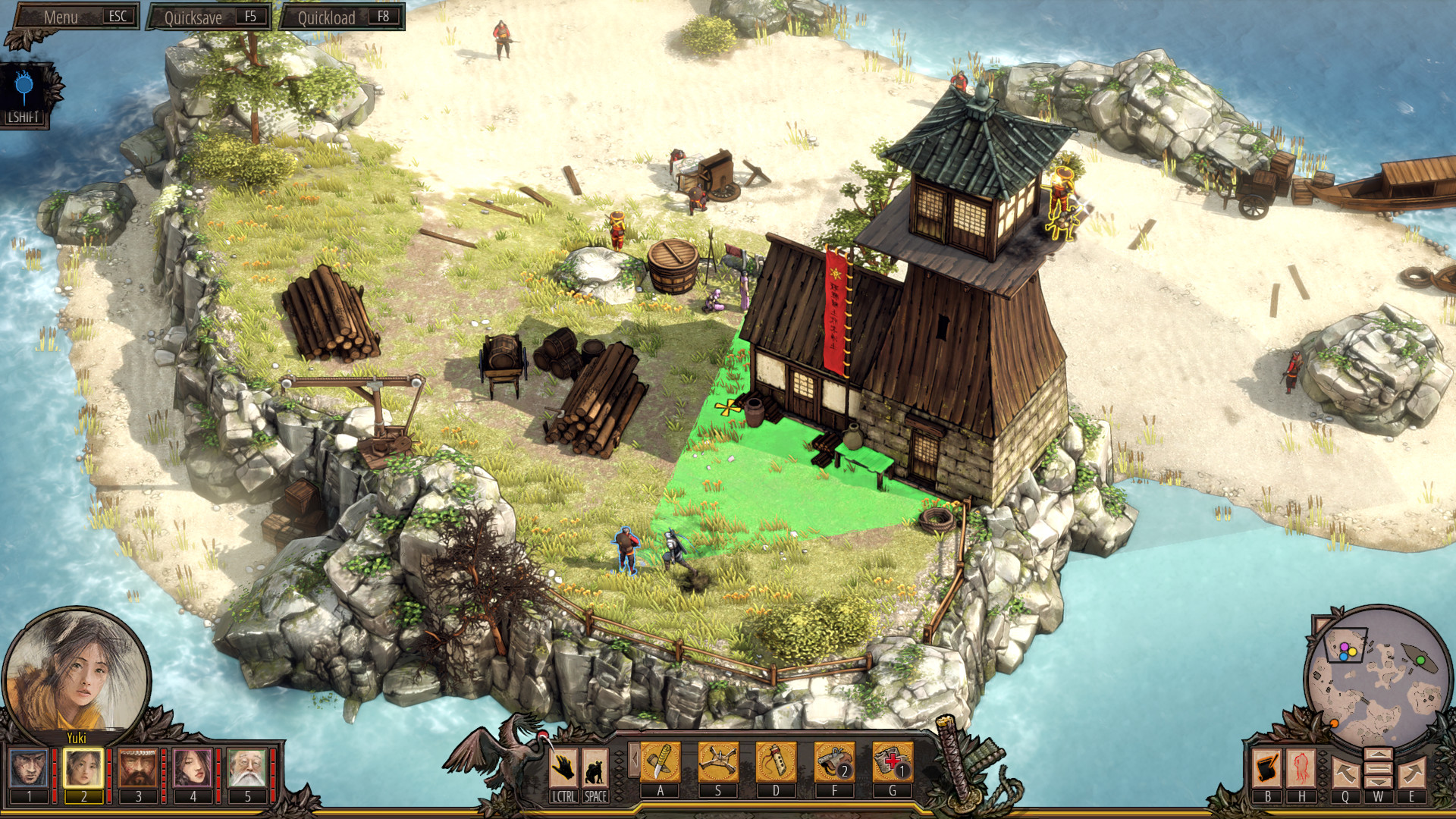 Shadow Tactics: Aiko’s Choice oyun içi ekran görüntüsü 2