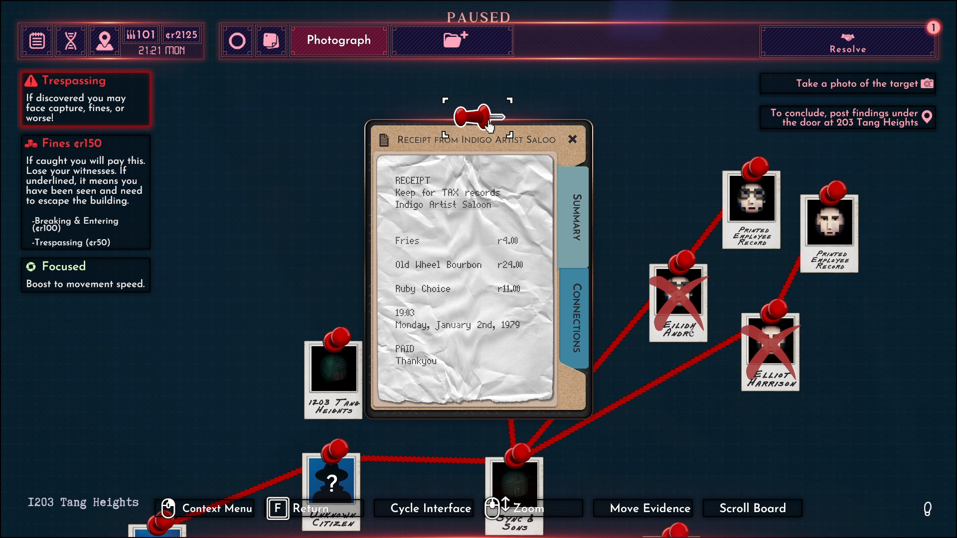 Shadows of Doubt oyun içi ekran görüntüsü 2