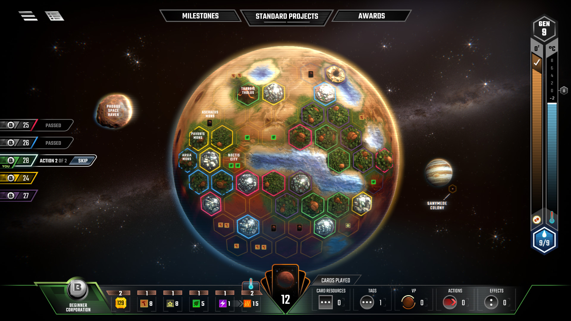 Terraforming Mars oyun içi ekran görüntüsü 2