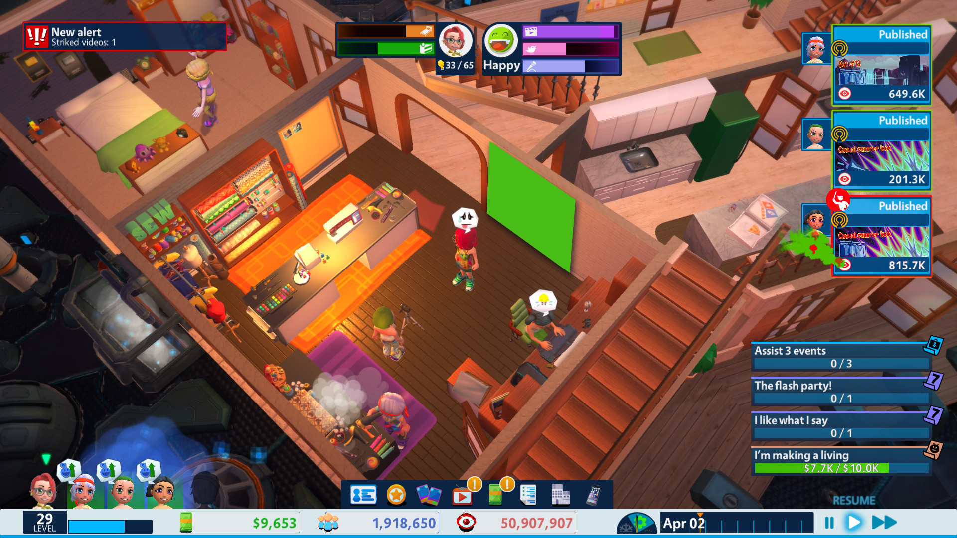 Youtubers Life oyun içi ekran görüntüsü 1