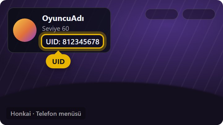 UID ve sunucu nerede yazar - Telefon menüsündeki profil kartında yazan UID